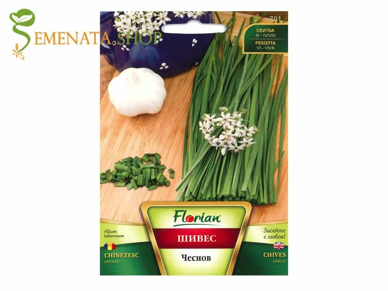 Семена на Чеснов Шивес с деликатен аромат на чесън (Чеснова трева)