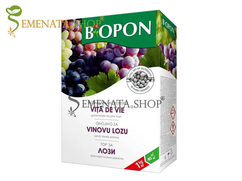 Гранулирани Биопон торове за лозя, асми и всички сортове грозде 