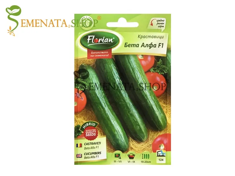 Семена на къса краставица Бета алфа F1 - крехки и много вкусни краставици