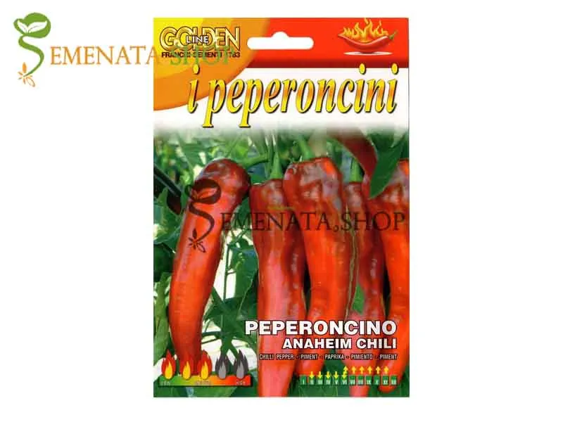 Семена на пипер Анахайм чили (Peperoncino Anaheim Chili) - средно лютив