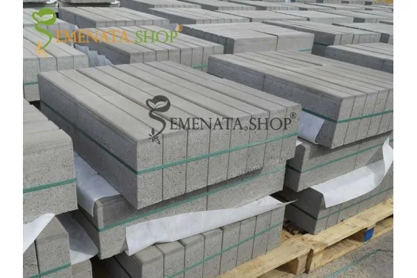 Гладък градински бетонов бордюр 50/H25/10 см